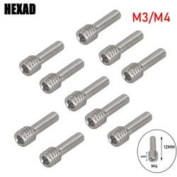10pcs M3x12mm M4x12mm Screw Set Front&Rear Bumper Pin Screws Middle Axle Bolt for 1/10 RC Crawler Car Models Accessories