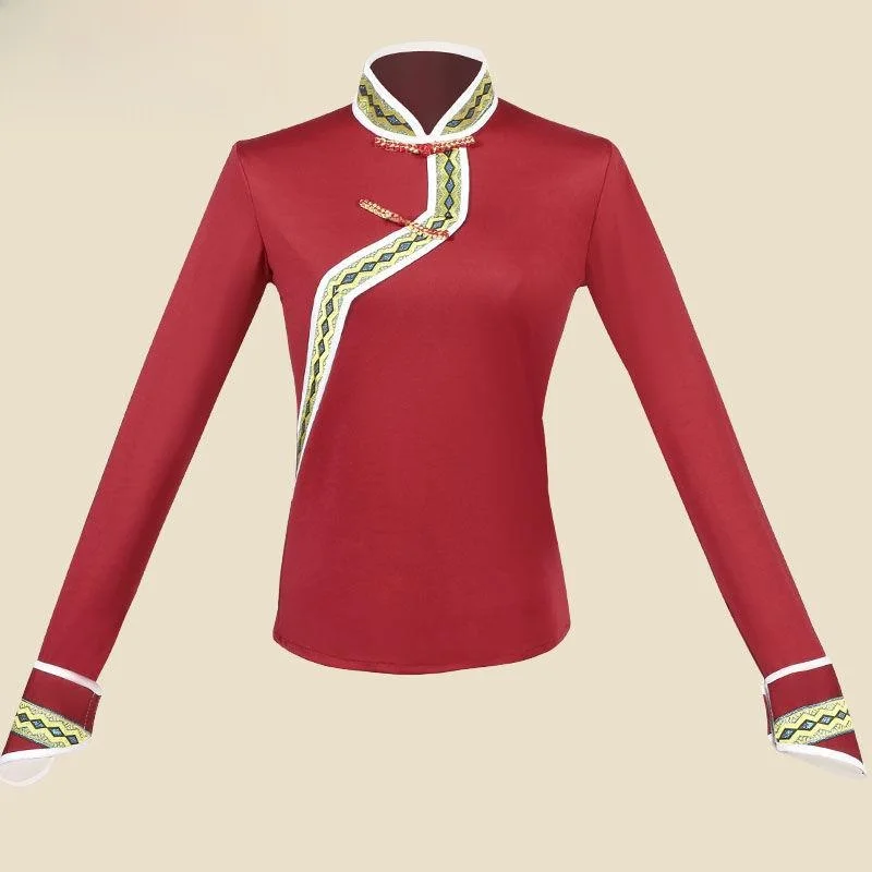 

Современный монгольский танцевальный костюм eep Herder, национальная этническая длинная юбка, тибетское искусство, экзамен, полная круглая юбка, сценическое выступление, D...