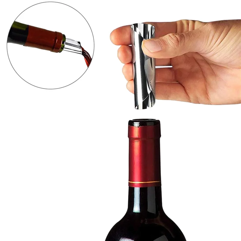 

B84B-3000 Pcs 3 Inch Silver Wine Pourer Discs Drip-Proof Drip Pouring Pour Spout Pour Wine Thin Slice