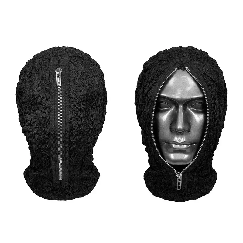 Elastic Full Face Mask Zipper Open Breathable Role Play Hip Hop Gothic Fashion Biker Balaclava Helmet Hood Hat Cap Punk Headgear