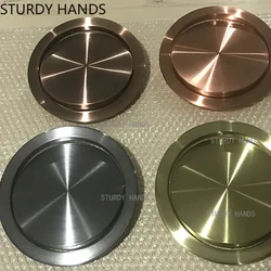 Round Countertop Trash Can Lid Kitchen Waste Bin Sink Built-in Flap Garbage Cover Flush Recessed For Home Kitchen