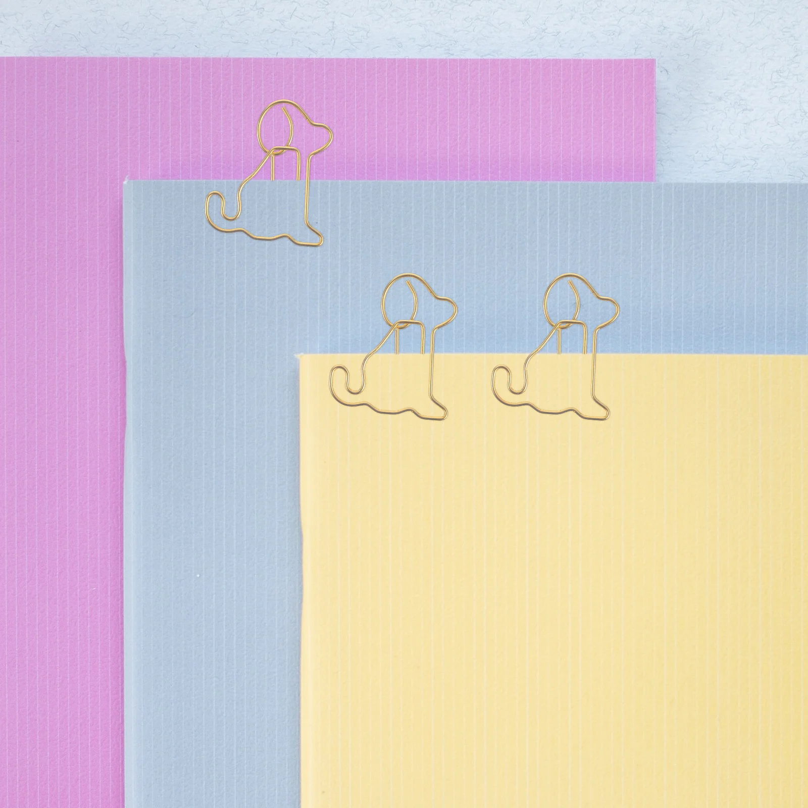 

50 Pcs Sitting Dog Bookcase Small Paper Clips Paperclips Office Bookmarks Document Decorations Cute