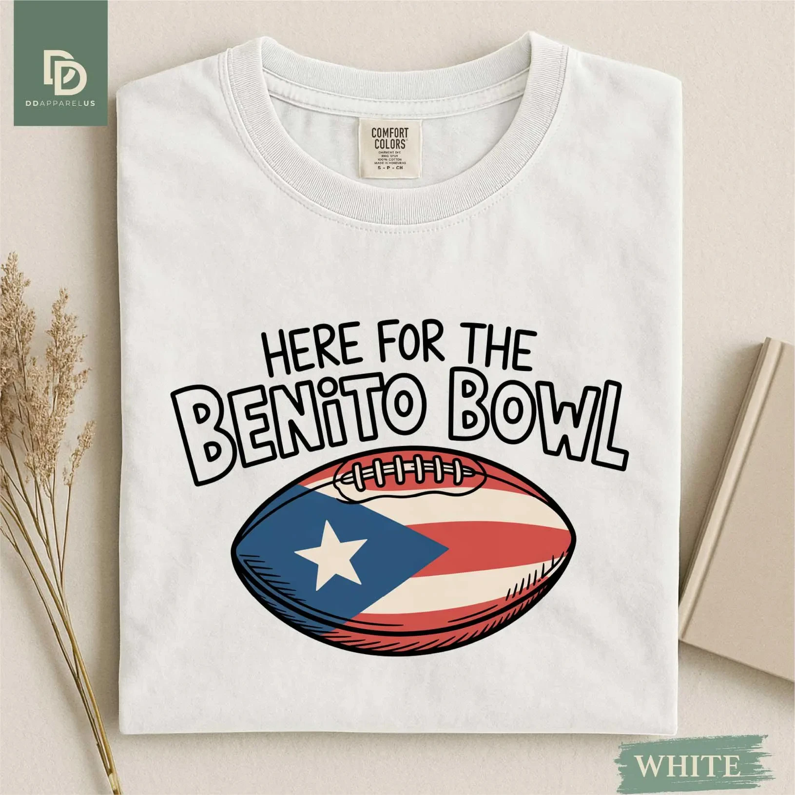 هنا لتي شيرت Benito Bowl Comfort Benito Bowl، تي شيرت كرة القدم Puerto Rican، Superbowl Halftime، هدية مضحكة لمحبي الموسيقى اللاتينية #1