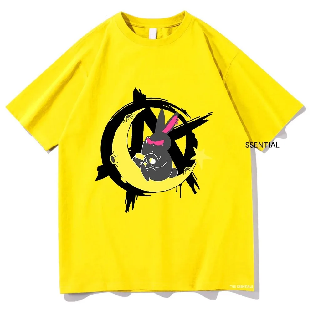 Ateez Crazy Form Rabbit Mito Moon T Shirts Kawaii Men/Women Aesthetic T-Shirt Unisex High Quality Cotton Tees Vintage Clothes