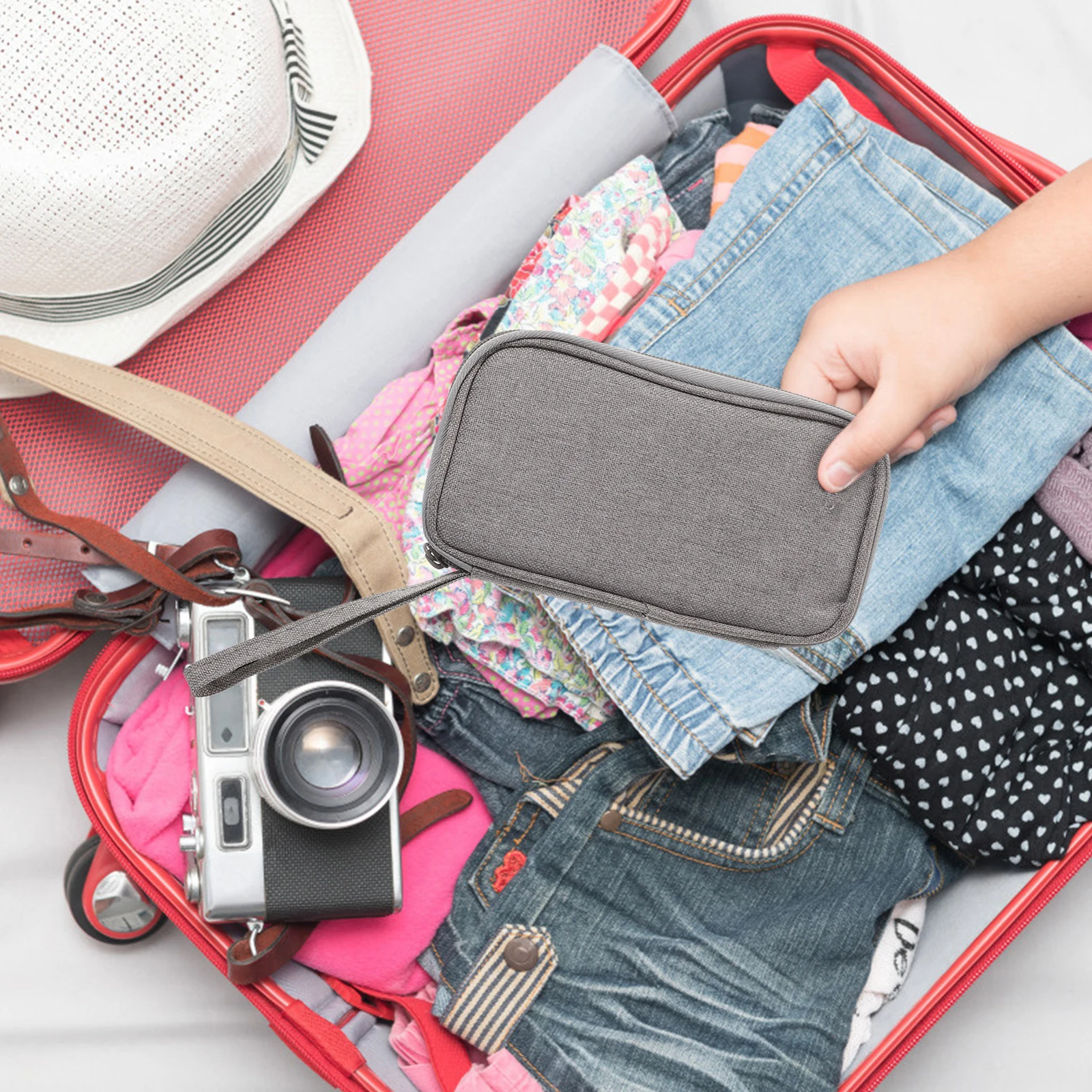 

Data Cable Storage Bag USB Holder Case Flash Drive Organizer Oxford Cloth Portable Travel Pouch Strong Durable Outdoor
