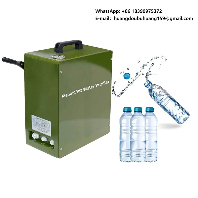 

Миниатюрный портативный ручной фильтр для воды с обратным осмосом 600G, без электричества, для экстренной очистки воды на открытом воздухе