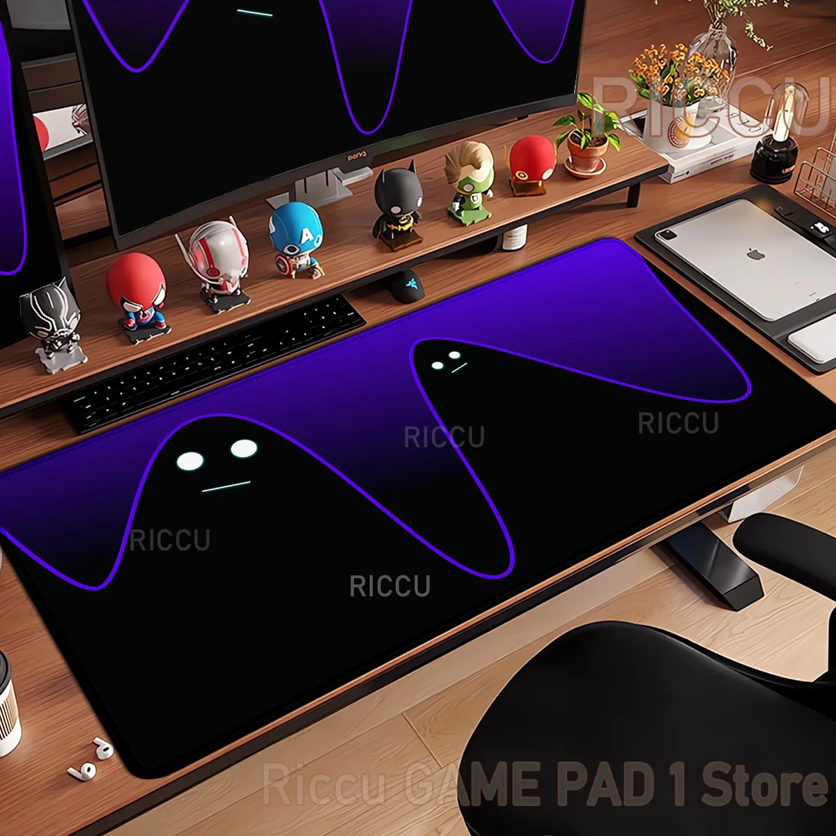 

HD Ghost Mausepad Desk Mat Gaming Mat Pad on The Table Office Gamer Accessories Keyboard XXL Mouse Gamer Rug Silhouette Plammat