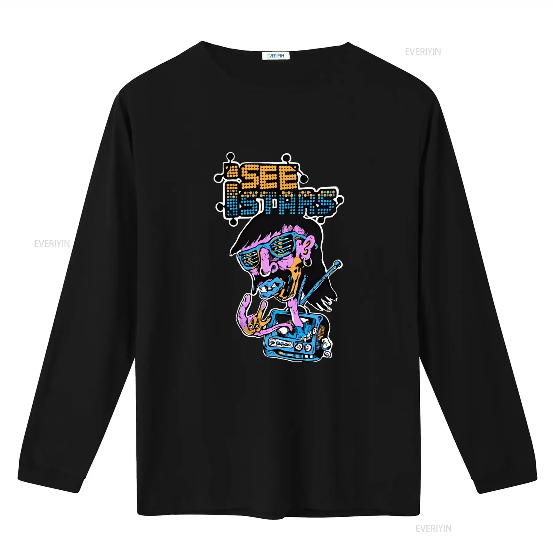 I SEE STARS MySpace Monster Electronic Post Hardcore Band T Shirt vintage Washed Breathable Stylish graphic Stretched