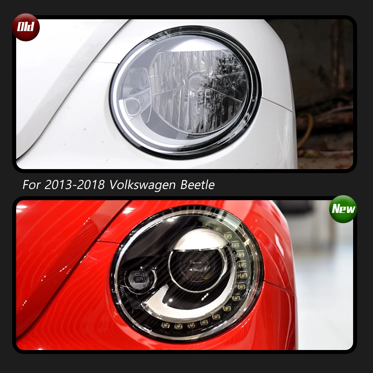 TYPY Head Lamp For VW Beetle LED Headlight 2013-2018 Headlights Beetle DRL Turn Signal High Beam Angel Eye Projector Lens