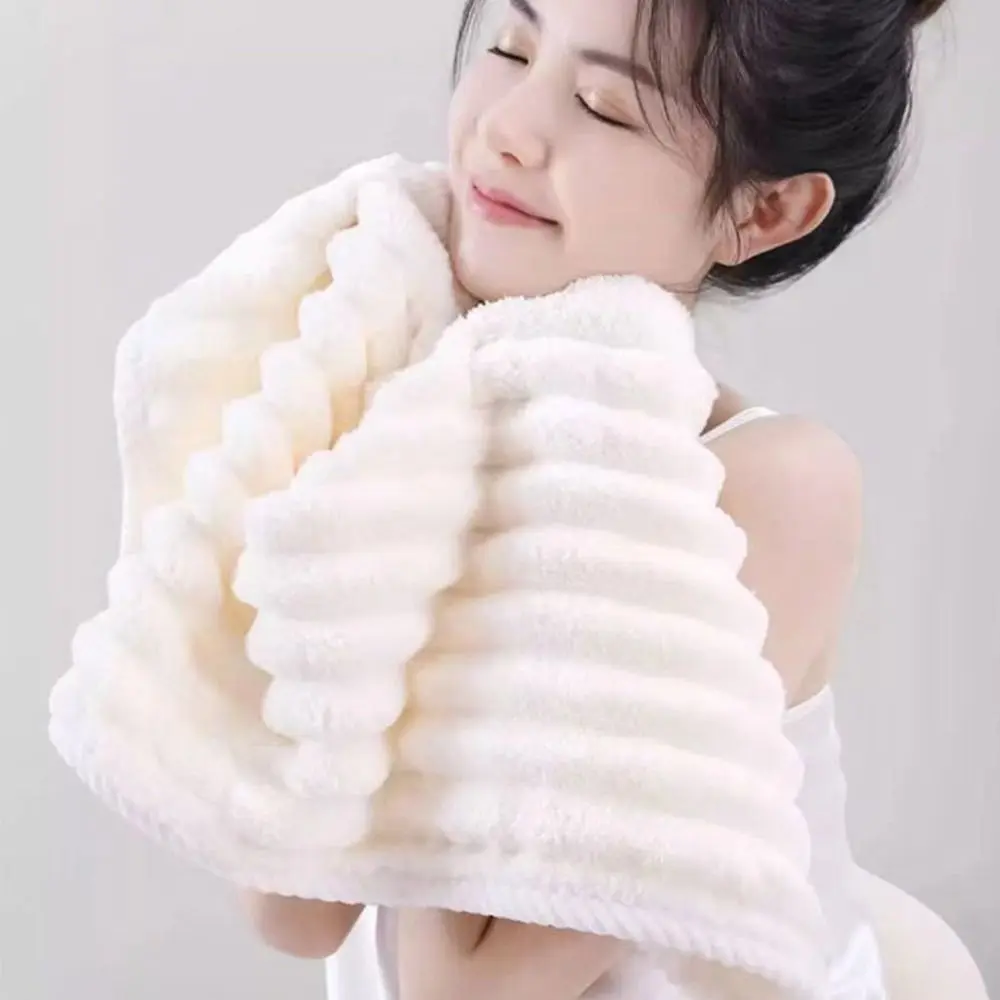 New Coral Fleece Face Towel Thickened Breathable Hand-Wiping Towel Skin-Friendly Water Absorption Absorbent Towel Home Office