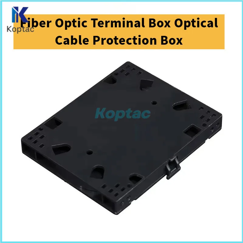 10pcs 12 Cores Black Fiber Optic Splice Tray Fiber Protection Box Fiber Optic Terminal Box Optical Cable Protection Box FTTH