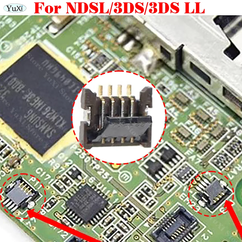 For NDSL 3DS LL Touchscreen Ribbon Port Socket Volume ON OFF Button Power Switch Key SMD F1 F2 Mainboard Fuse For GBA SP Repair - view 2