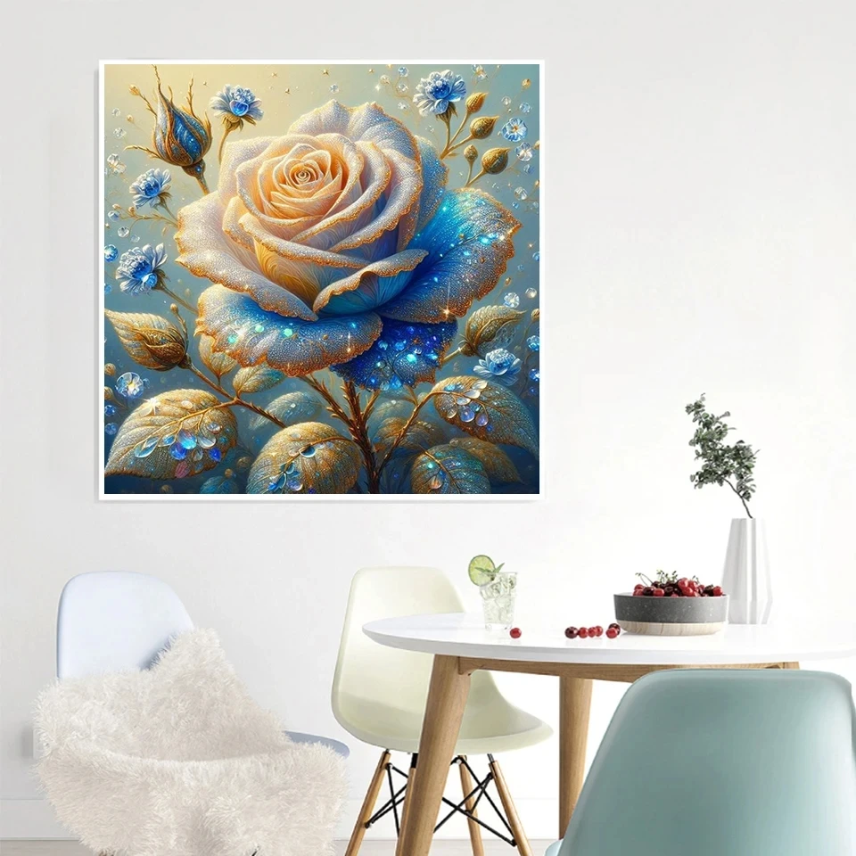 GATYZTORY 5D DIY Diamond Painting Rose Flower Mosaic Full Square/Round Drill Embroidery Floral Home Decor Cross Stitch Kits