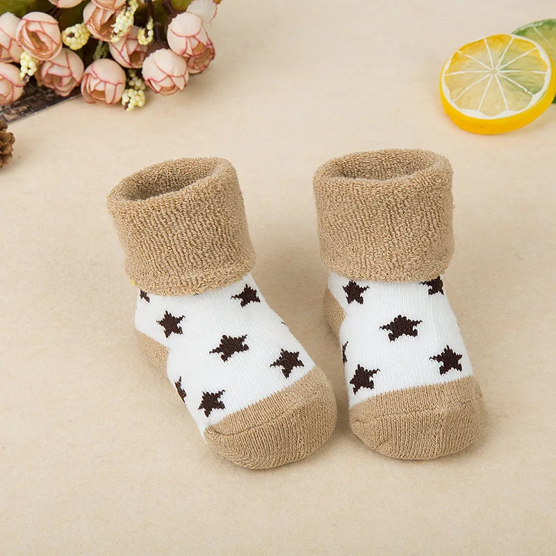 Baby Socks Girls Boys Print Thick Terry Clothes Newborn Accessories Kids Children Toddlers Slipper Gift Clothes Infant Stuff