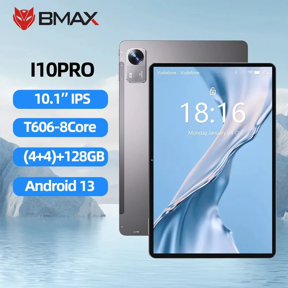 Bmax I10 Pro 10.1นิ้วโทรศัพท์แอนดรอยด์13แท็บเล็ตโทร1280x800 T606 OCTA core 8GB (แรม4GB + ขยาย4GB) เครือข่าย128GB รอม4G