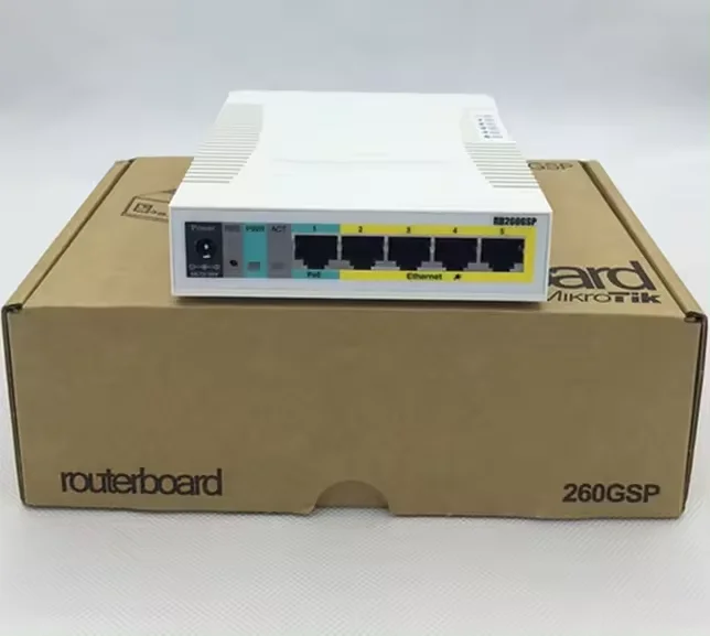 

Mikrotik RB260GSP(CSS106-1G-4P-1S) Переключатель 5 портов Gigabit Ethernet и один корпус SFP