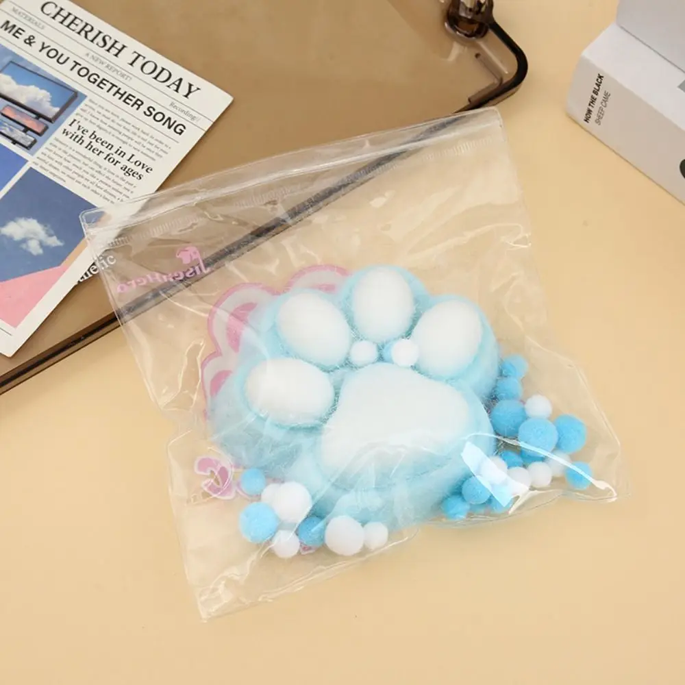 Funny Super Large Cat Paw Squeeze Toy Slow Rebound Transparent Cartoon Fidget Toy Soft 3D Cat Paw Pinch Toy Kids Tricky Doll