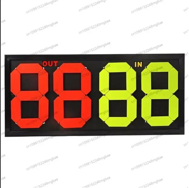 Soccer Substitution Board 2/4 Digit Double Sided Referee Number Plate Manual Flip Scoreboard