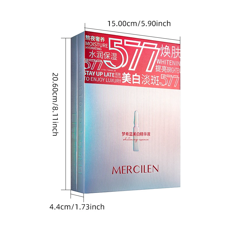 Mercilen Moisturizing Serum 2Mlx28 Bottles, Contains Arbutin and Hyaluronic Acid for Moisturizing, Brightening, and Firming, Making Skin Look Younger, Suitable for All Skin Types, a Must-Have for Travel