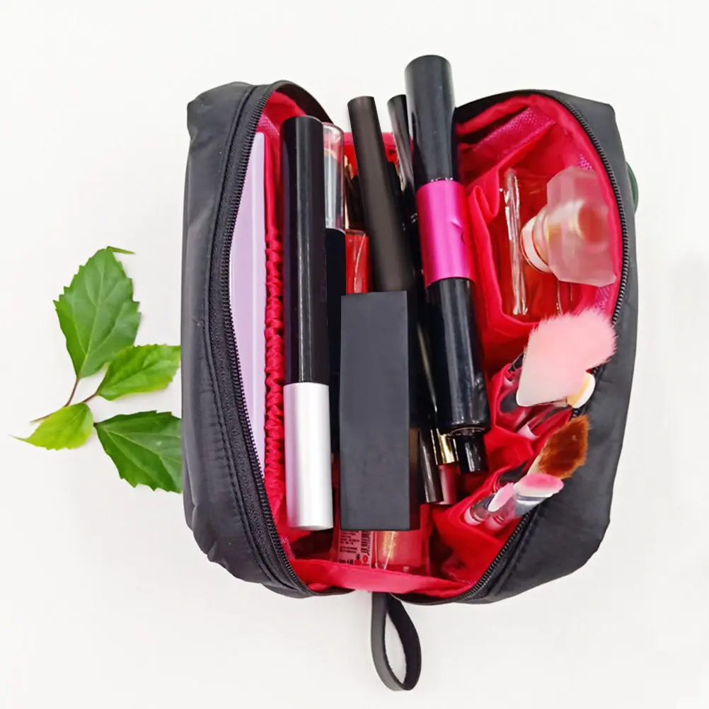 Women Small Bag Portable Travel Makeup Organizer Nylon Compact Lightweight Toiletries Storage Bag for Vacation Gym