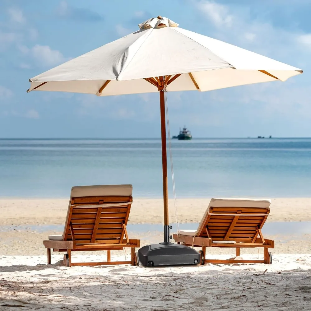

Wheeled Patio Umbrella Base, Movable, Can Be Filled with Water or Sand, 88 Lbs Weight Capacity, Customizable