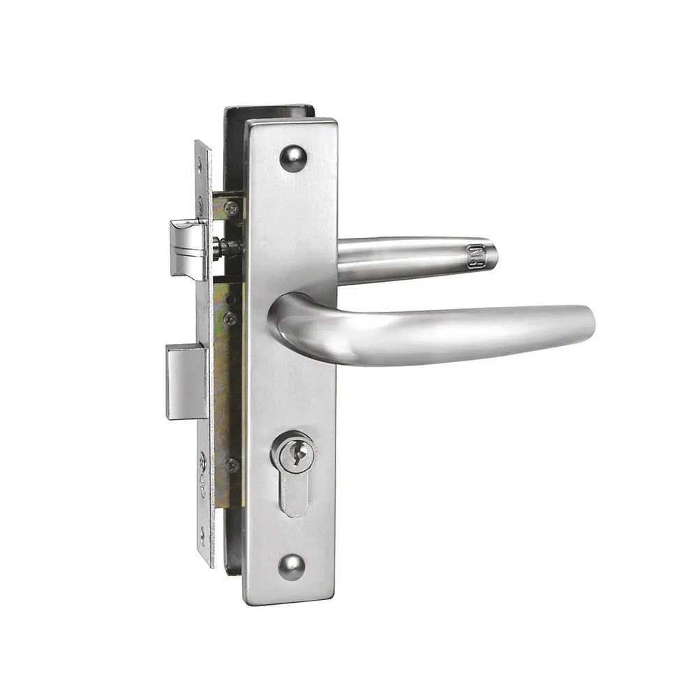 Stainless Steel Interior Door Lock Modern Design Panel Handle Lock Strong Pull Resistance Rustproof Easy Install Home Office