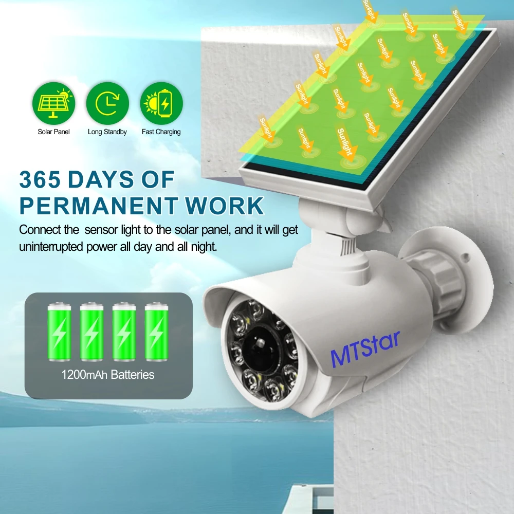 MTStar Brand New Arrival Solar Light for Garden Use Outdoor Waterproof Built in PIR with 15-20 Meters Lighting View
