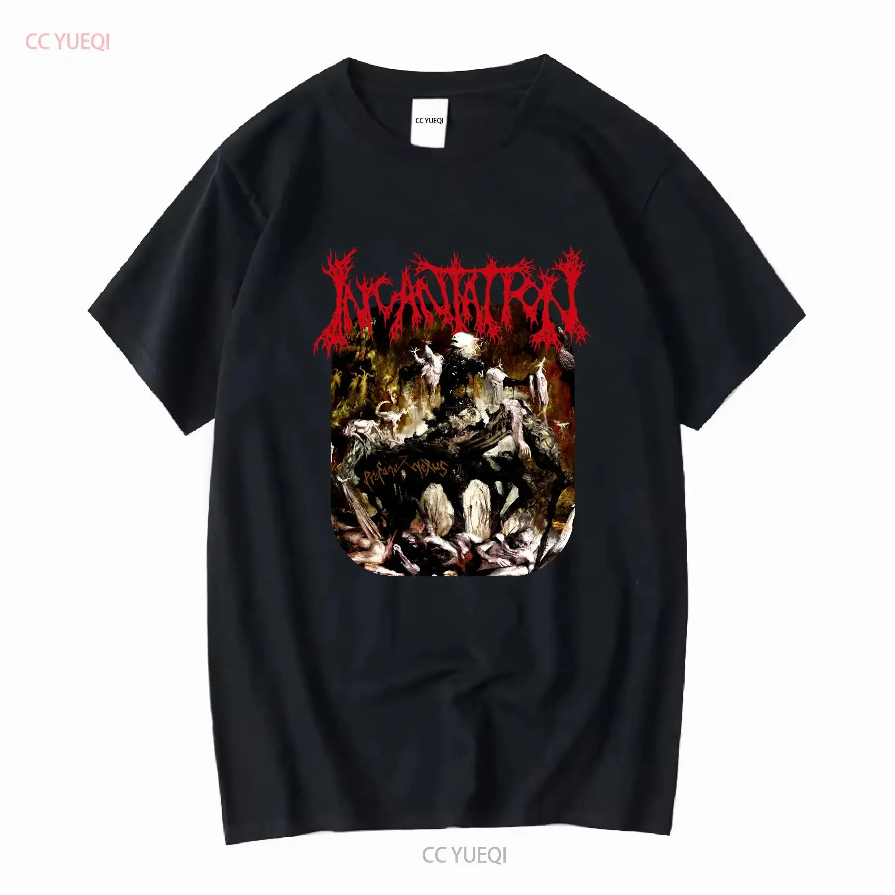 Incantation T Shirt LARGE death metal disma mortician profanatica immolation long or short sleeves vintage Washed Stylish