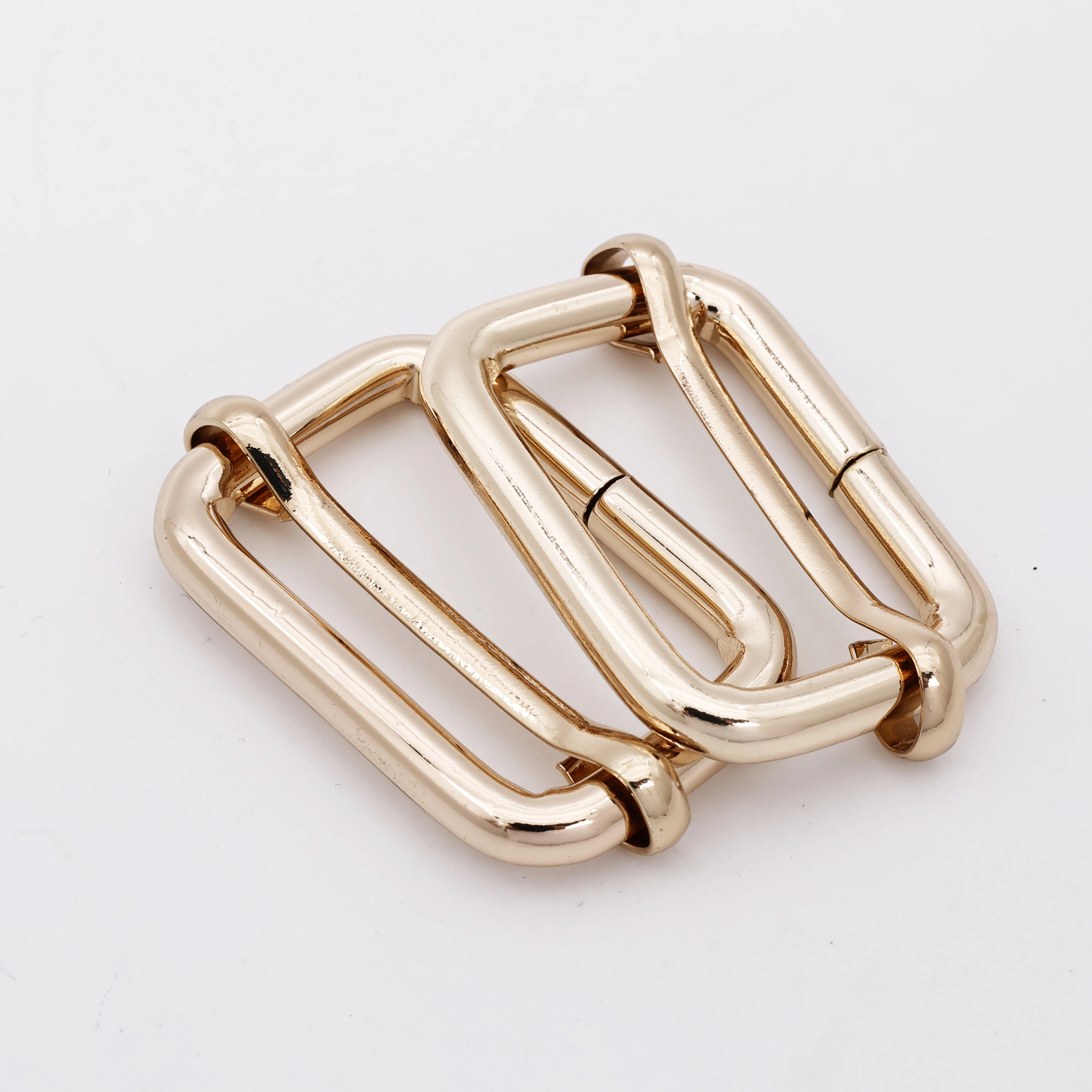 Solid Brass Metal Buckles Trade Bags Hardware Accessories Plastic Buckle Gold Gun Color Wire Pull Core Buckle for Handbag