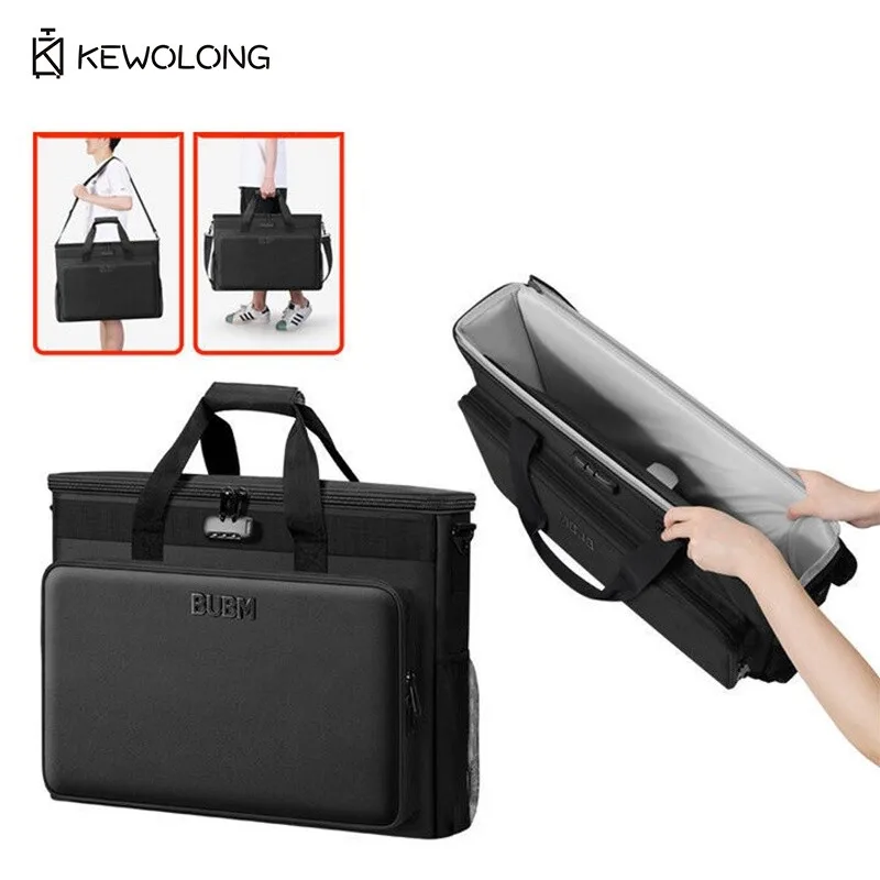 Étui de transport pour moniteur portable pour écran de 24 27 pouces, sac rembourré antichoc avec poignée, stockage d'affichage incurvé/plat