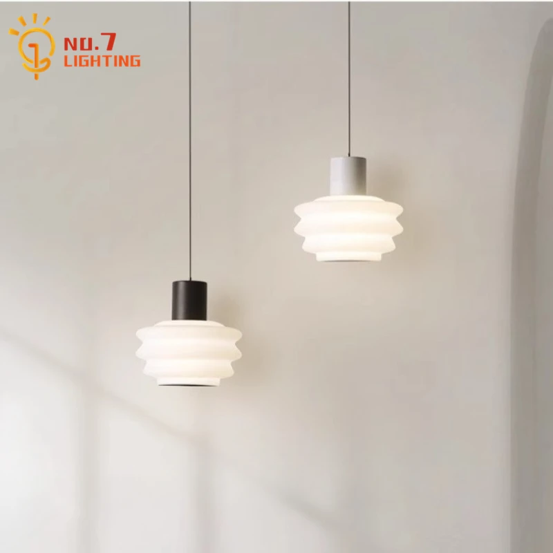 Danish Design Warm Cream Wind White Lotus Pendant Light LED Modern Hanging Lamp Dining Room Kitchen Table Bedside Restaurant Bar