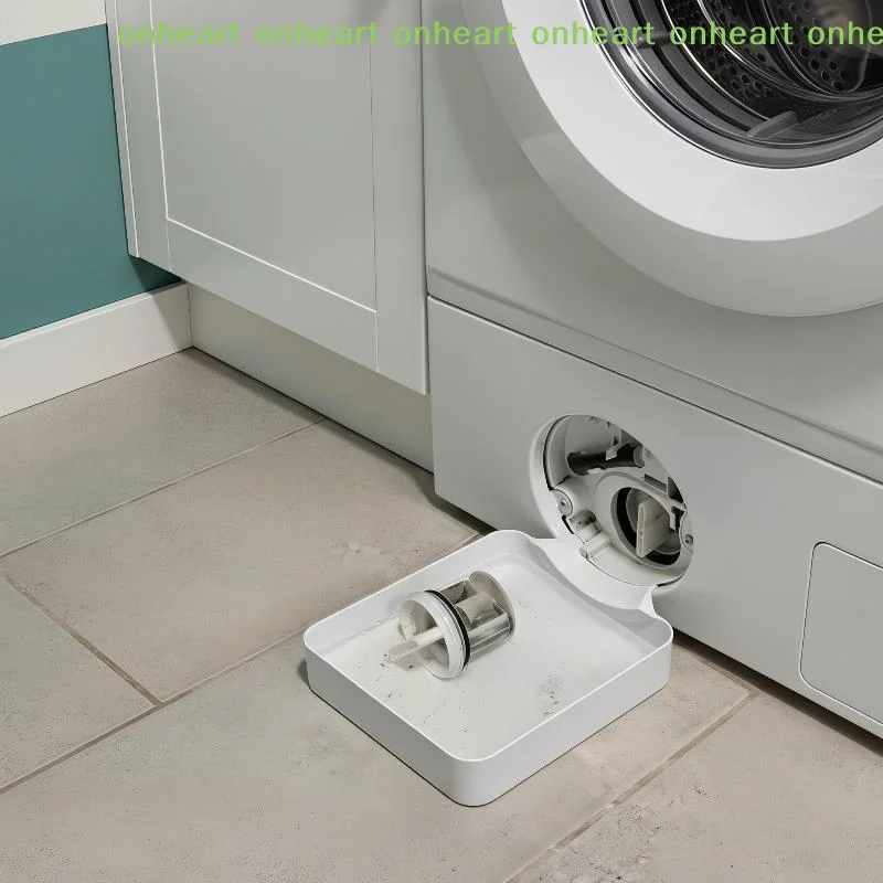 [C]Washing Machine Drainage Tray 3D Printed Lint Filter Cleaning Drip Funnel Anti-Spill for Household Laundry Room