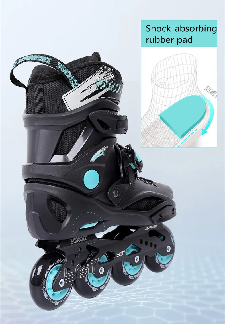 Roller Skate 4 Wheel Slalom Roller Blades Inline Skate Inline Speed Skates Boots for Adults Outdoor Reaction Equipment 2024