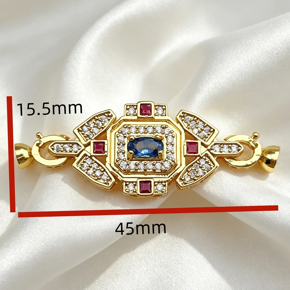 Juya 18K vergoldete mehrreihige Verbindungsverschlüsse, Verschlussklammern, Zubehör für DIY-Luxus-Nadelarbeit, Perlen, Schmuckherstellung – Detail 5