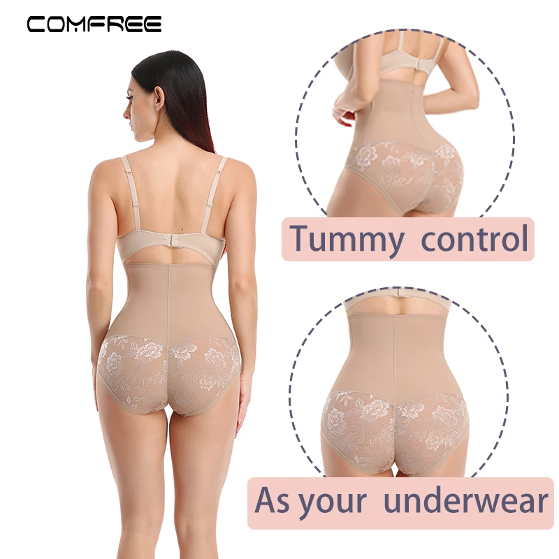 Women High Waist Control Panty Tighten Abdomen Tummy Control Underwear Shapewear Binders and Shapers