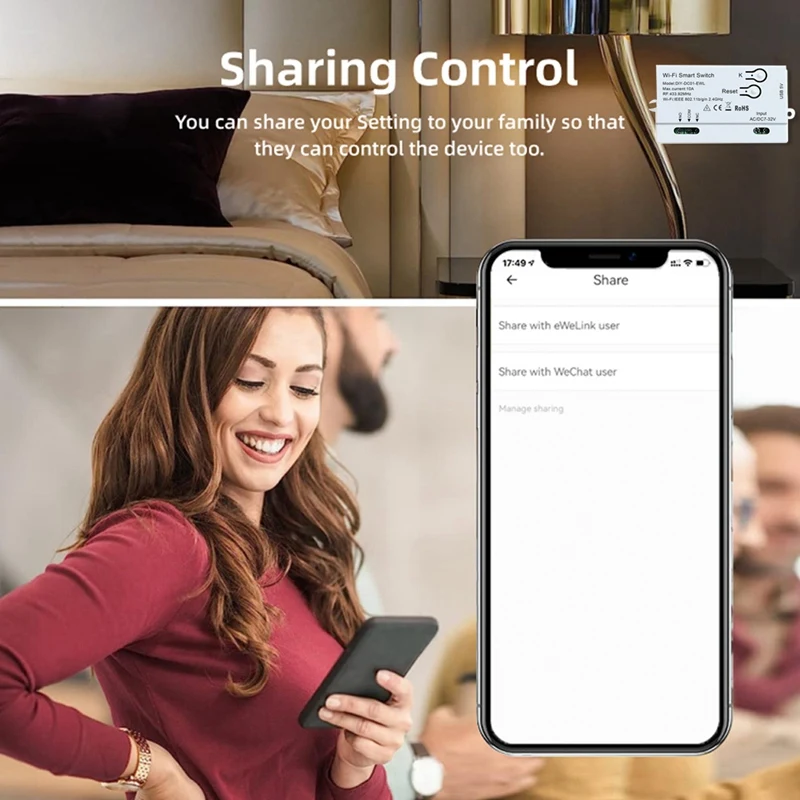 Wifi Smart Switch Ewelink DIY Timer+RF433 Remote 1CH 7-32V 2.4G Wifi Home Automation Module For Alexa Google Home Durable