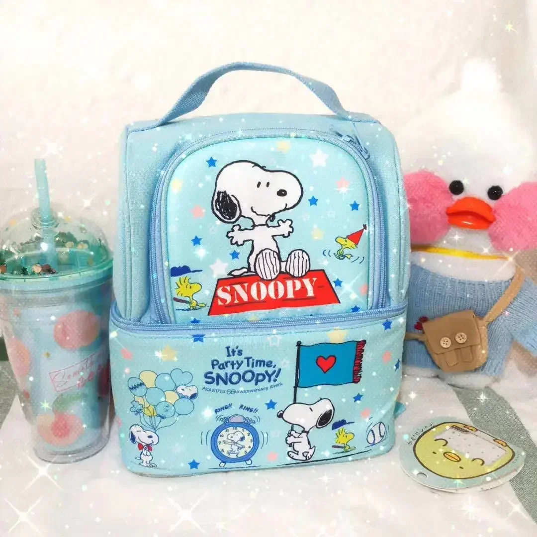 Bolsa saco de piquenique isolamento térmico lancheira saco bonito snoopy piquenique ao ar livre isolamento térmico saco de gelo frio mochila