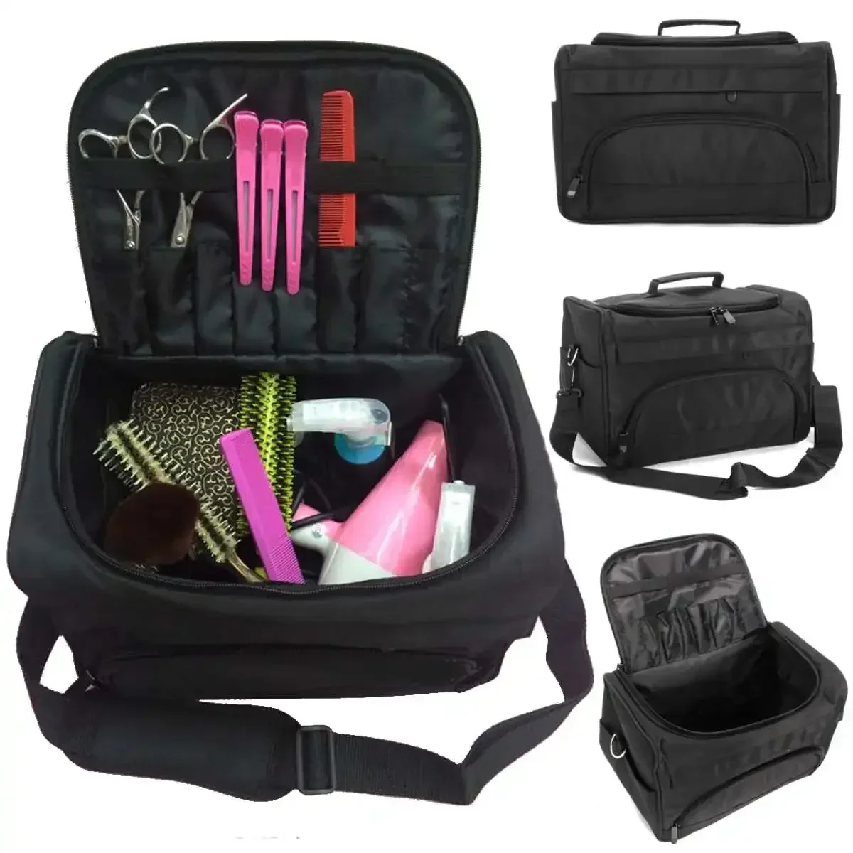 High Quality Professional Organizer Case Large Capacity Storage Bag Suitcases Multilayer Clapboard Bag Makeup Toolkit Tool Bag