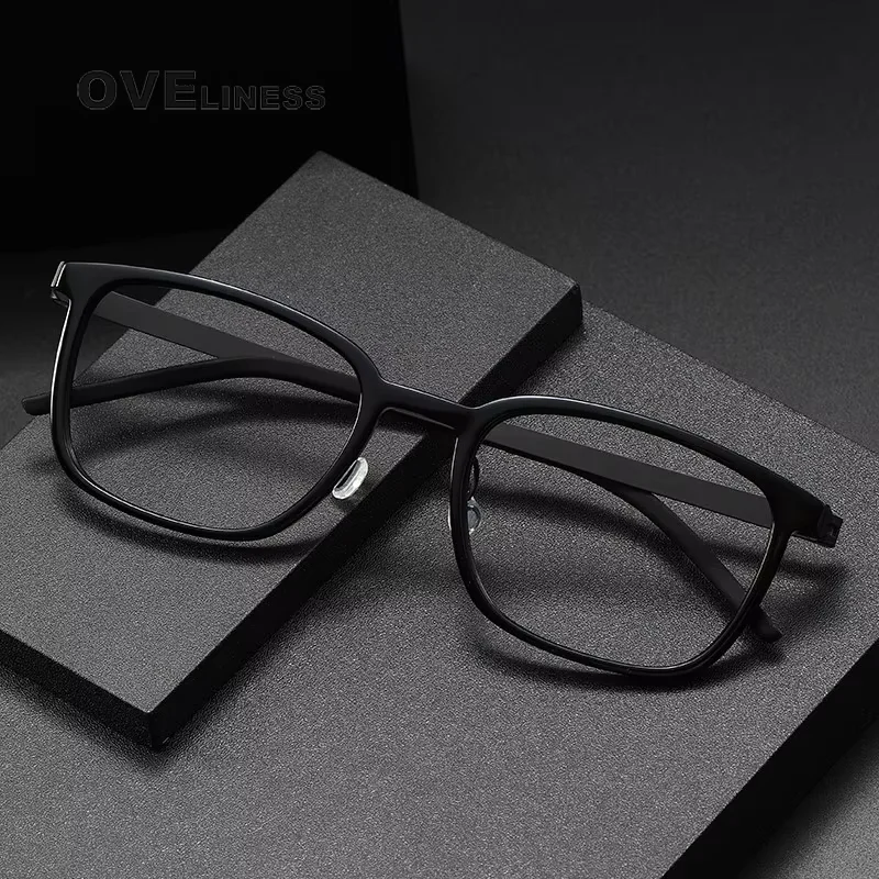 

Denmark Brand Titanium Glasses Frame Men Women Vintage Round Myopia Optical Eyewear Screwless Prescription Eyeglasses Frame men