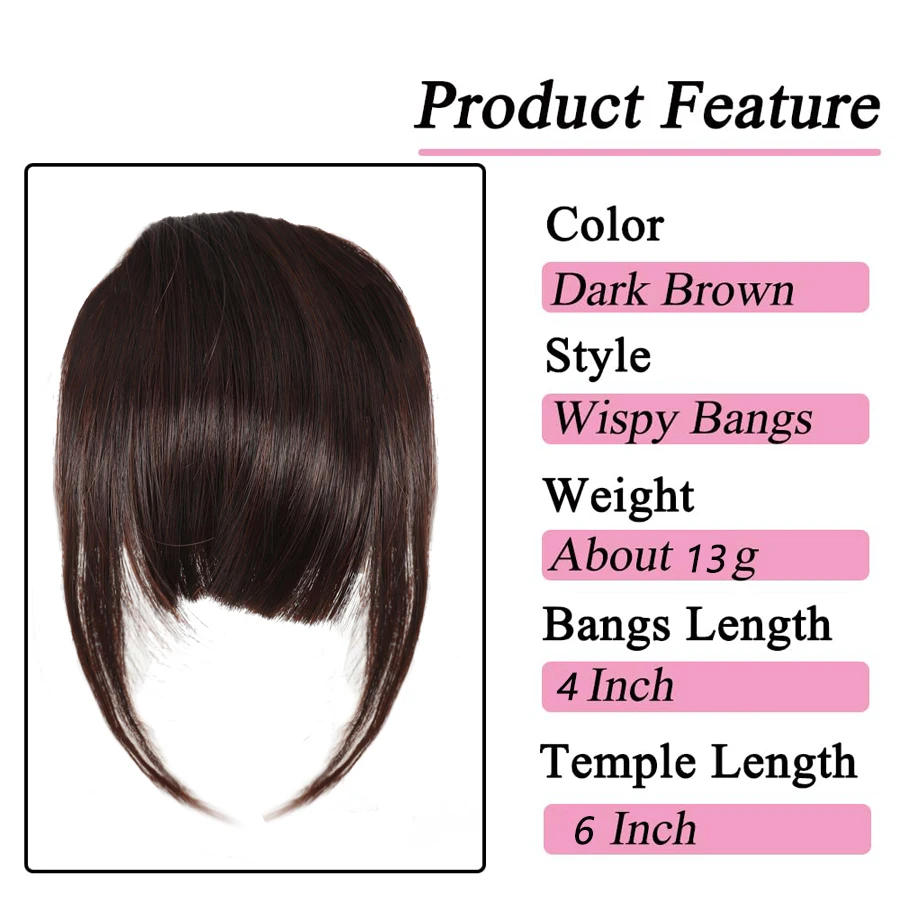 synthetic short bangs with temple Natural Forehead Ins Hair Fake Fringes Air Bangs Wig Female Piece Real Comic Flush Bangs