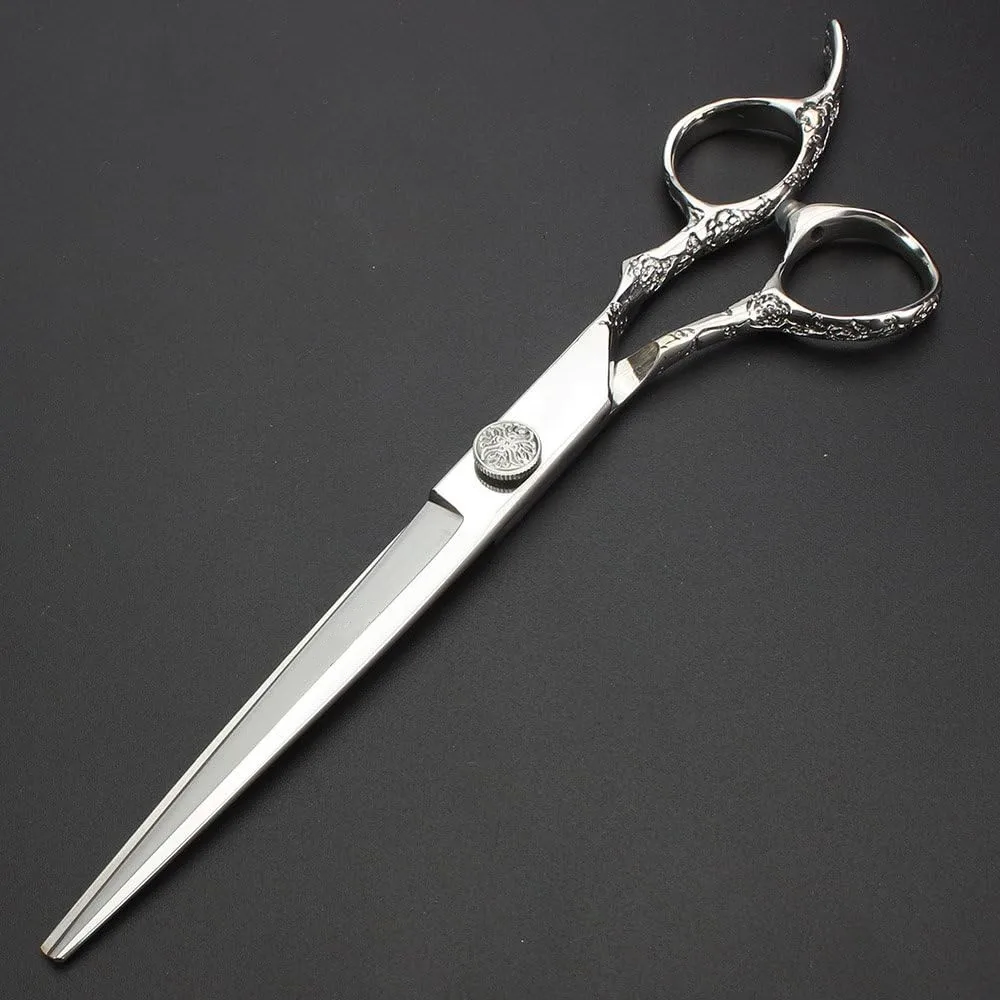 7.5 Inch Professional Hairdressing Scissors Barber Rose Pattern Hairstylist Scissors Styling Tools