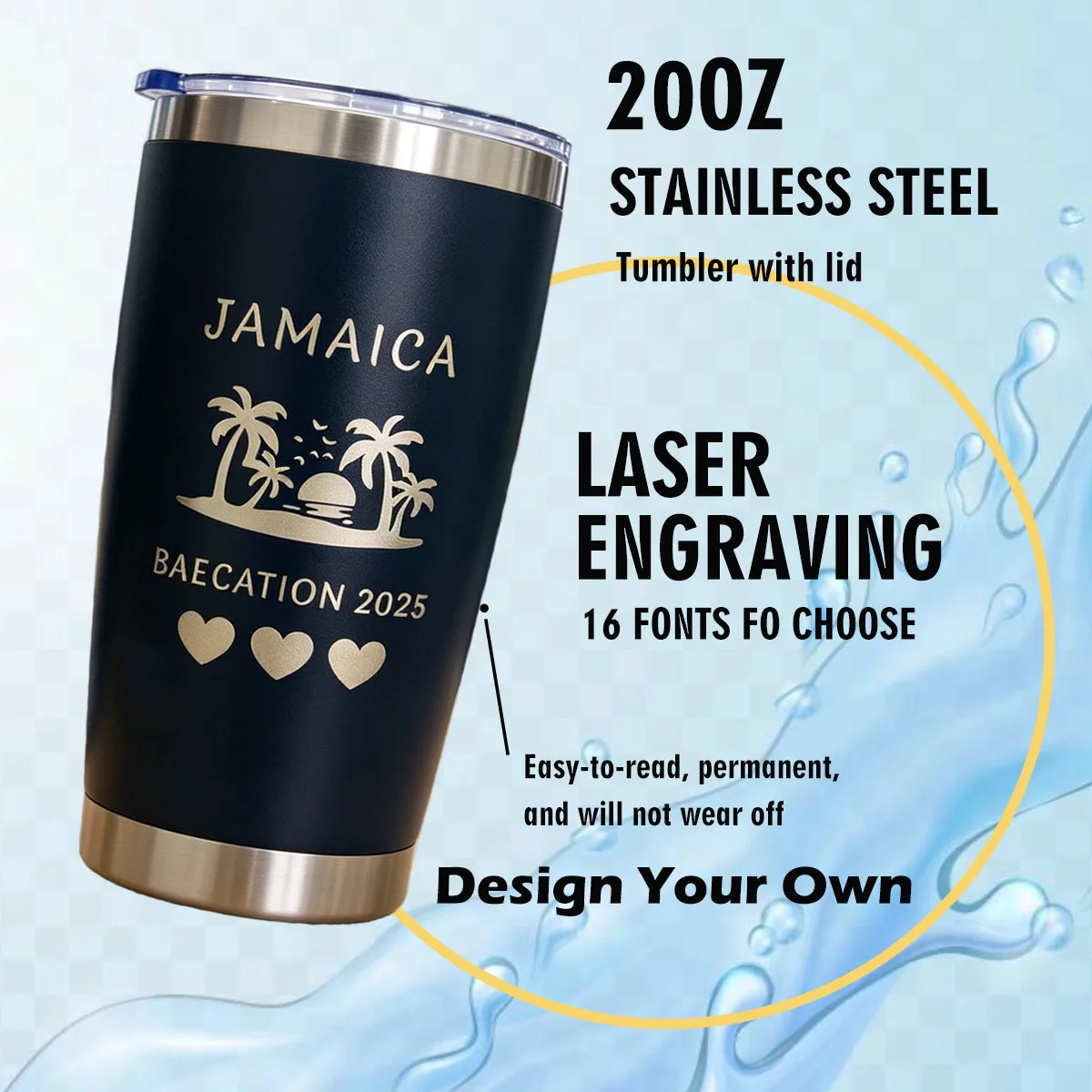 Personalisierter Becher mit Graviertem Namen - Individuelle Kaffeetasse 20 Unzen mit Deckel - Maßgeschneiderte Mitarbeiter-Anerkennungsgeschenke – Detail 4