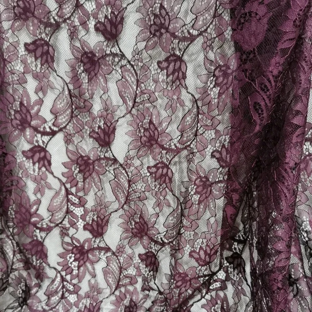 

Lightweight Lotus Hollow-out Lace Fabric Fashion Sewing Design Wholesale Material Cloth Dress Vest Wedding Decoration by Meter