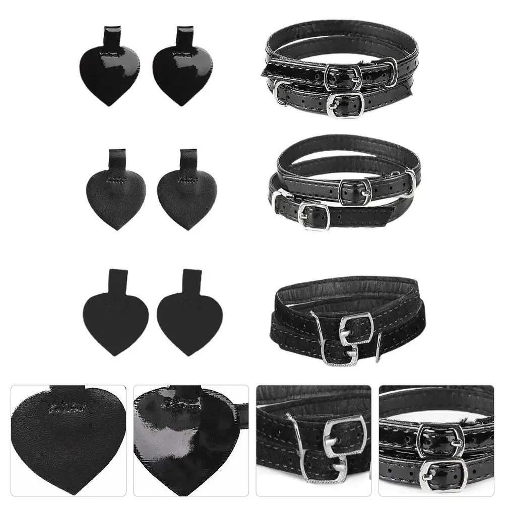 3 set Set di cinturini per tallone per donna Tacchi alti Cinghie per scarpe con tacco staccabili Cuscinetti per la fodera del lacci della caviglia Materiale premium