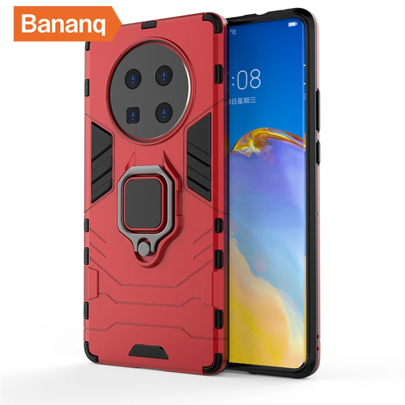 

Bananq Kickstand Phone Case For Huawei Nova 8 7 6 SE 5 4 8i 7i 5i Pro 5T 4E Ring Bracket Cover For Honor 30 20 Lite 30S 20S