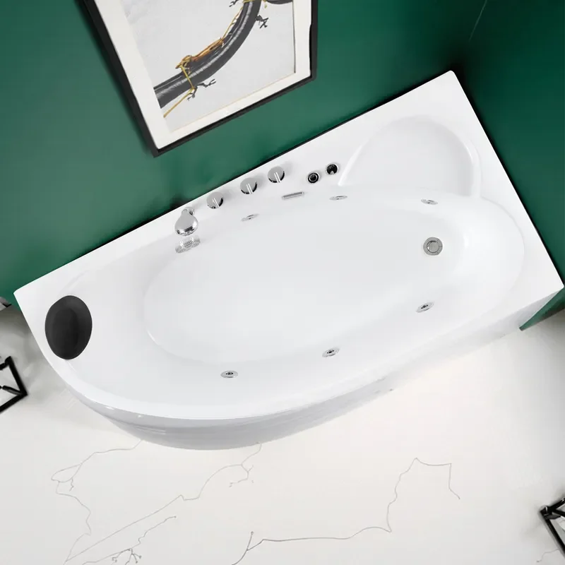 for Triangular Fan Bathtub Acrylic Home Surfing Massage Small Apartment Wall Mounted Bath Basin Direct from Manufacturer