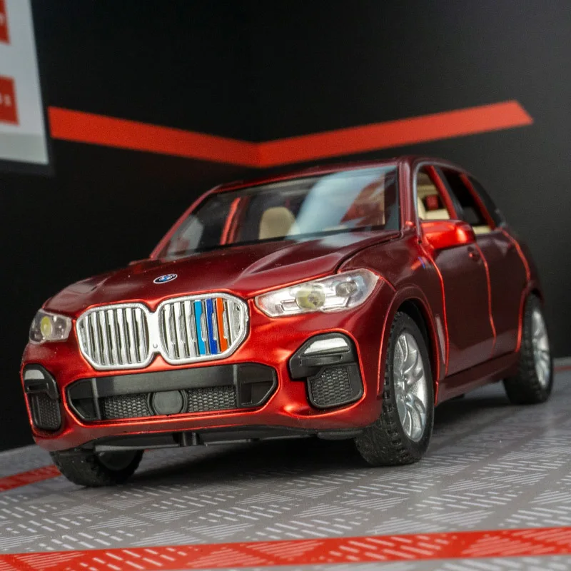 1:32 bmw x5 cidade suv fora de estrada carro liga modelo carro ornamento coleção porta e tampa do motor tronco pode abrir brinquedos das crianças