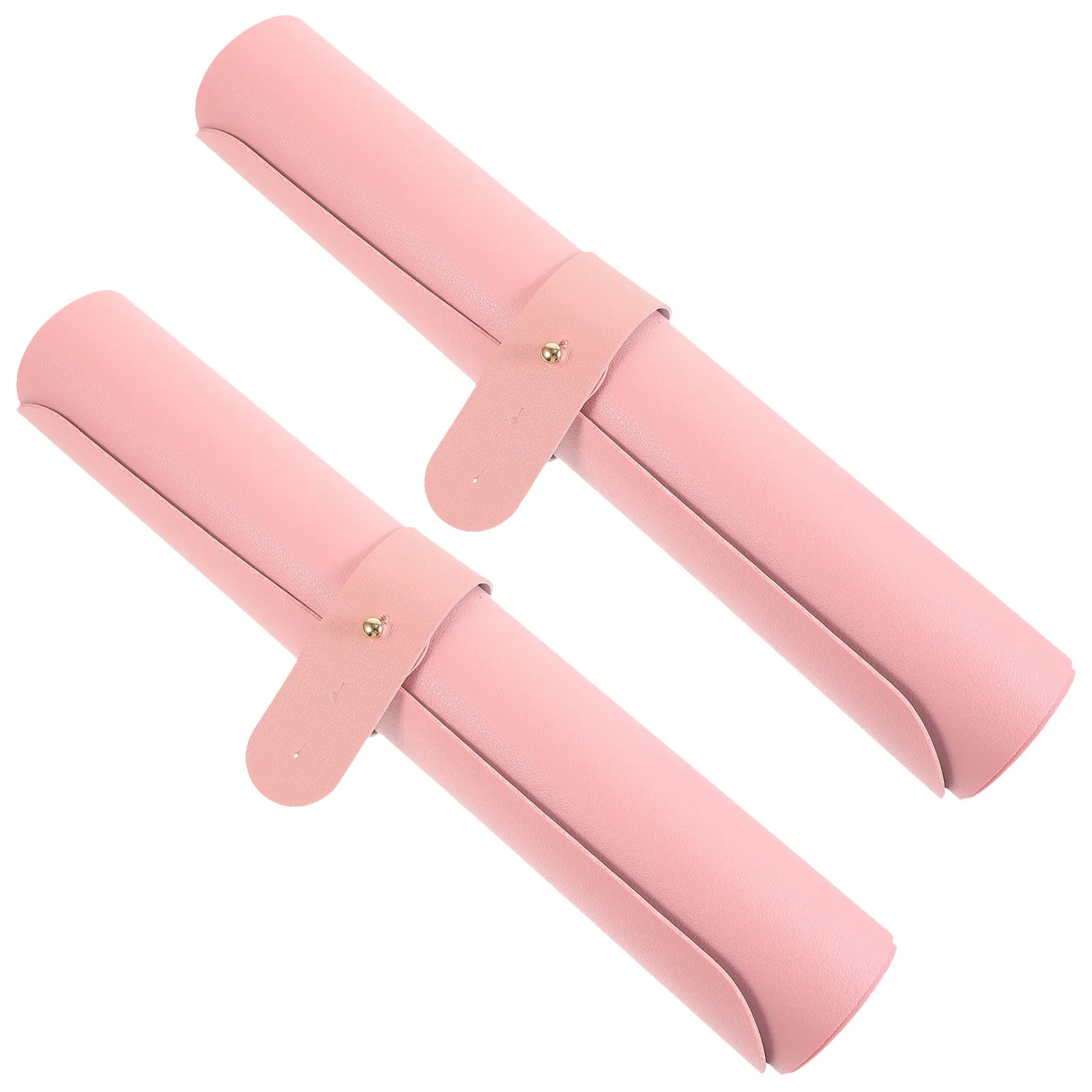 2Pcs Nail Table Mat Waterproof Foldable PU 23.62x11.8in Pink Blue Manicure Accessory Mat Nail Salon Spa Supplies
