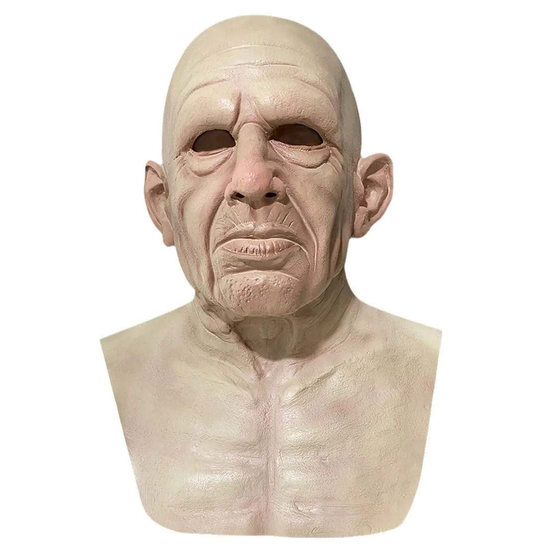 Realistic 3D Mask Handsome Man  Mask  Old Woman Bald  Old Man Hood Halloween Accessories