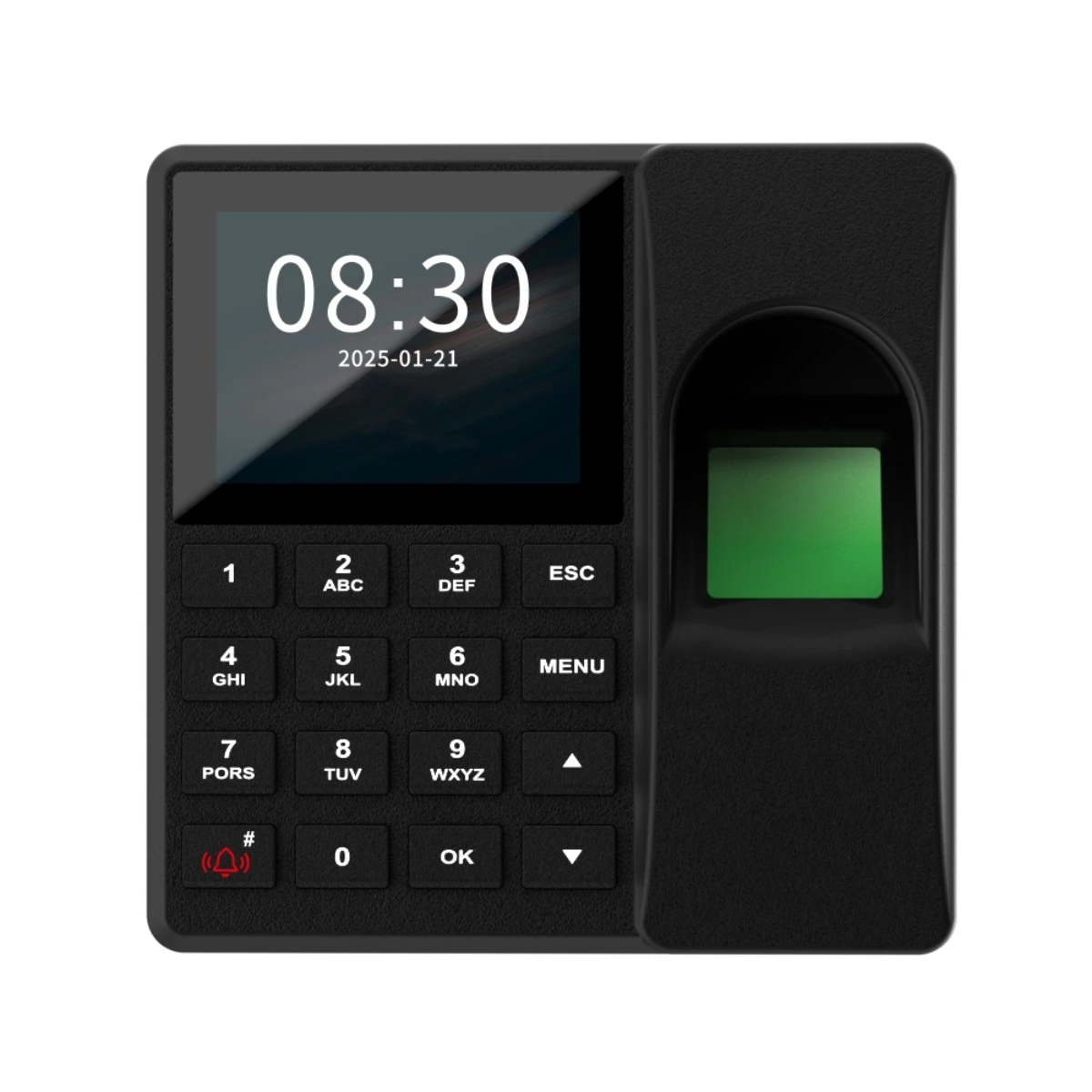Fingerprint Time Clock Machine 3000 Users Biometric Attendance USB Report Export Password RFID Card For Office Factory